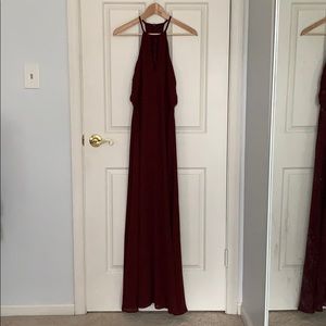 LuLu’s burgundy, maxi dress. Size L